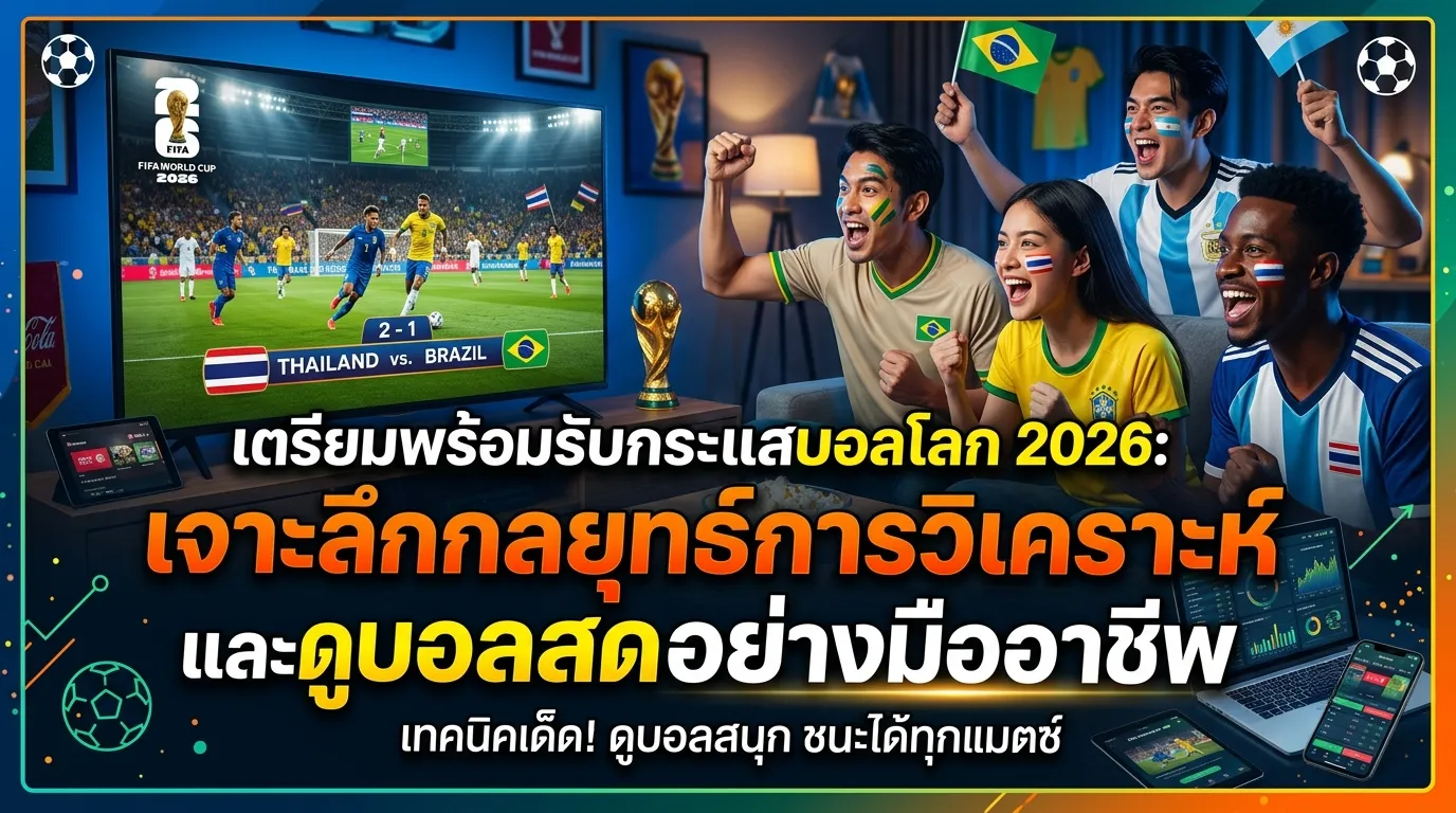 เตรียมพร้อมรับกระแสบอลโลก 2026: เจาะลึกกลยุทธ์การวิเคราะห์และดูบอลสดอย่างมืออาชีพ