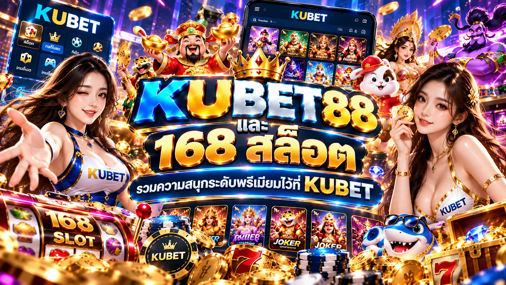 KUBET88 และ 168 สล็อต รวมความสนุกระดับพรีเมียมไว้ที่ KUBET
